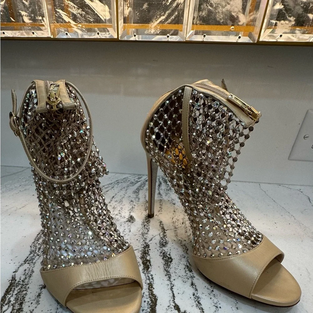 Rene Caovilla gold and Silver Mesh Heels - Picture 11 of 11